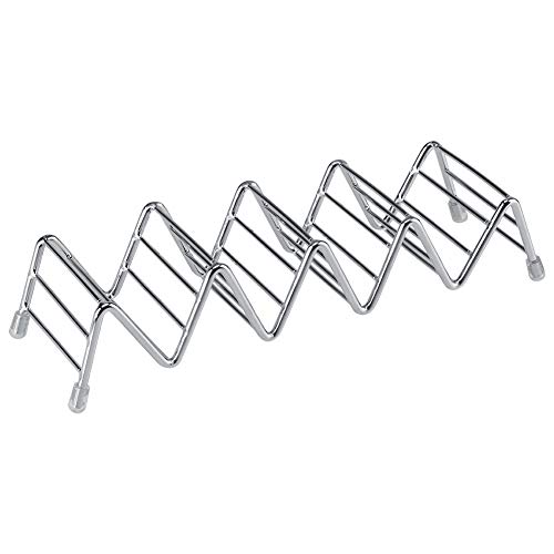 Taco Holder Stand, Stainless Steel Taco Stand Taco Rack Truck Tray Keeping Shells Upright Mexican Taco Holder Display Stand Shell Rack Oven Safe for Baking (4-5 grids)