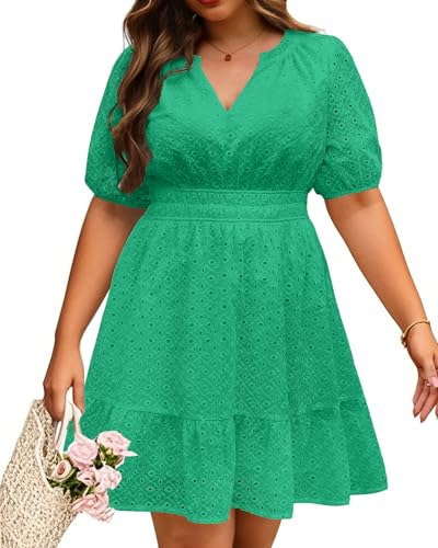 Talisea Plus Size Green Dress Spring Pastel Easter Casual Summer