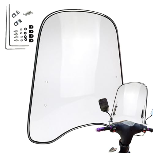 yybng - Pare-Brise pour Moto, Pare-Brise Universel pour Scooter, Pare-Brise De Moto Déflecteurs De Vent, pour La Plupart des Motos, Voitures Électriques Et Scooters