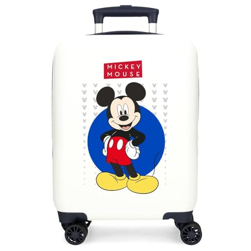 Maleta de cabina ABS con cierre de combinación y 4 ruedas dobles de Mickey Mouse