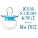 Amazon Brand - Mama Bear Glow-in-the-Dark Baby Pacifier, Stage 2 (6-12M), BPA Free, Assorted Colors, 4 count (Pack of 1)