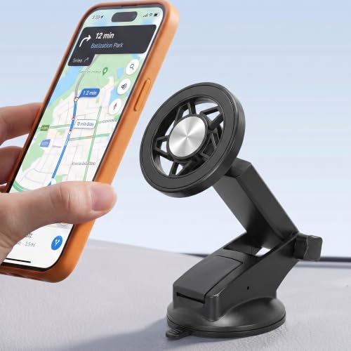 for MagSafe Car Mount,Windshield+Vent+Dash,Magnetic Phone Holder for Car, 360° Adjustable Magnetic Car Mount, Cell Phone Holders for Car Truck SUV, Car Accessories for iPhone 17 16 15 14
