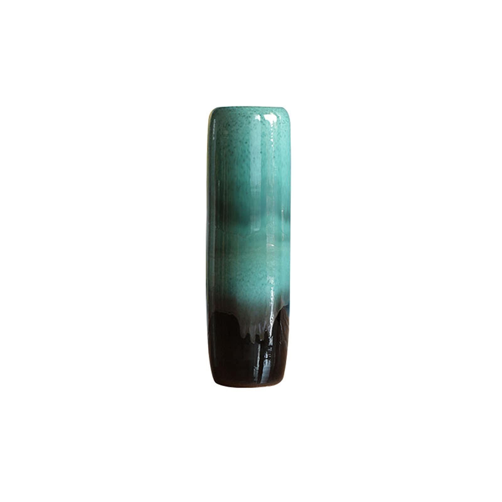 asdchZen Hotel Large Floor-Standing Vase, Multifunction Outdoor Garden Terrace Decorative Ceramic Vase,16 * 50CM