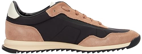 Image of BOSS Men's Zayn Low Profile Suede Leather Two Tone Sneaker