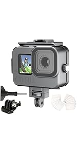 Custodia Subacquea FitStill Per GoPro Hero 9-12 - Impermeabile 60m, Filtri Colorati, Impugnatura Galleggiante - Foto 11