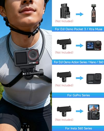 Collier suspendu quick release pour DJI Osmo Pocket 3 Action et Insta360 GoPro