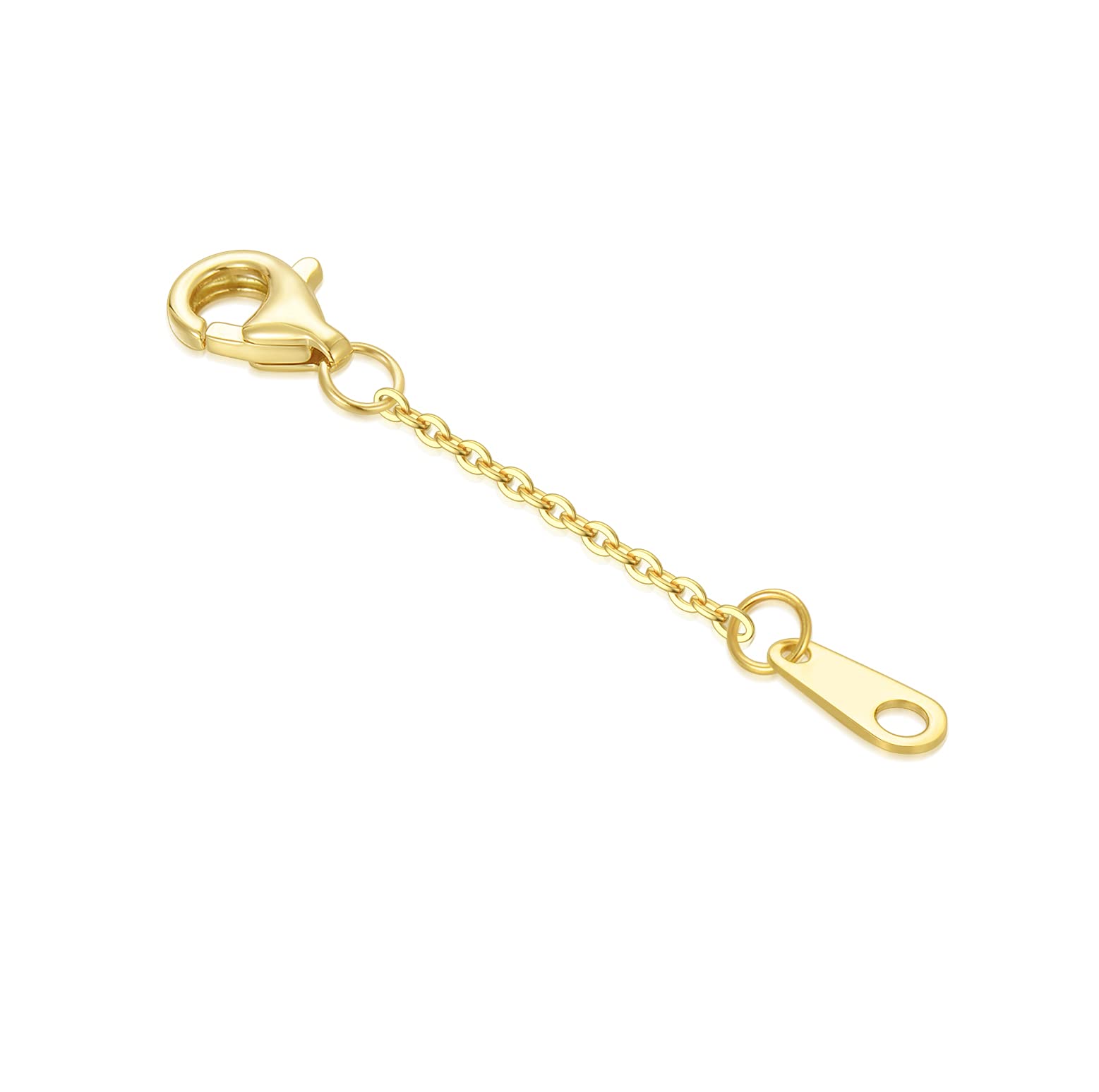 10k 14k Real Gold 1"/1.5"/2"/2.5"/3"/4"/5" Necklace Extender, Necklace Bracelet Extender Chain, Durable Gold Extender Chain, Adjustable Extension Chain for Necklace Bracelet Anklet