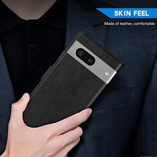 Image of ZZXX for Google Pixel 7 Wallet Case Magnetic Closure 6.3 inch,Black