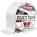 XFasten Super Strong Duct Tape, White, 3" x 30 Yards, Waterproof Duct Tape for Outdoor, Indoor, School and Industrial Use
