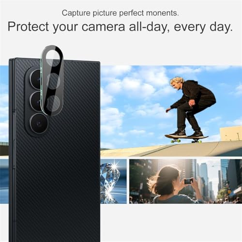 Image of 4youquality Back Camera Lens Protector Compatible with Samsung Galaxy Z Fold 7 (1 Pack) | 9H Tempered Glass Camera Guard | Military-Grade Anti Scratch Protection | Ultra Clear HD Lens Film | Bubble-Free Easy Installation | Case Friendly
