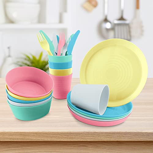 Kit Alimentação Infantil Pratos Tigelas Copos e Talheres Completo 30 Peças Comtac Kids 1326