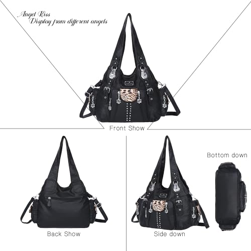 Image of Angel Kiss Purses for Women Soft PU Leather Large Hobo Bags for Women Shoulder Bag | Soft