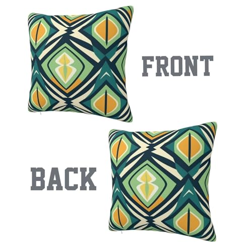 Housses de coussin vert style Inde finitions haut de gamme lot de 2