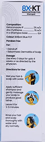 Image of 8X-KT - Bottle of 60ml Shampoo with Ketoconazole and Zinc Pyrithione