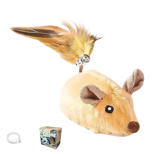 Interactive Motion Activated Kitten Toy with Long Tail Sound Effects Plush Promotes Physical Activity Electric Running Toy Chew 