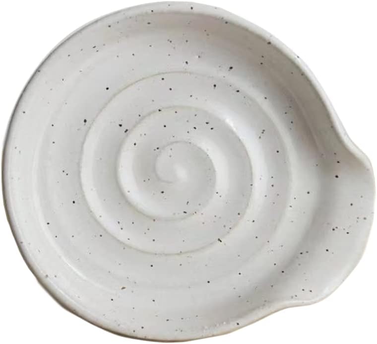 Ceramic Spoon Rest for kitchen, 3.9 Inches Spoon Holder for Stove Top, Coffee Spoon Rest, Spoon Cradle, Kitchen Basics, Kitchen Accessories for Utensils