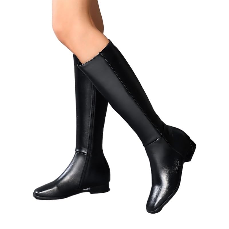 Bottes d'équitation en cuir PU idéales pour les balades d'hiver