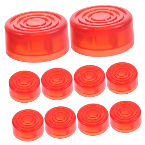 FAVOMOTO Footswitch Cap for Guitar Pedal 10pcs Red Plastic Guitar Effects Footswitch Toers
