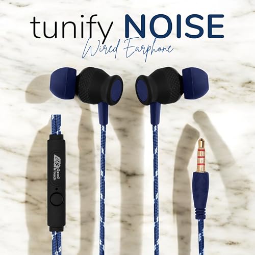 Image of Noise 3.5mm Wired Earphone with Powerful HD Mic for Clear Sound, in-Line Volume Controller & Noise Cancellation Compatible with only 3.5mm Jacks in Mobiles- Blue