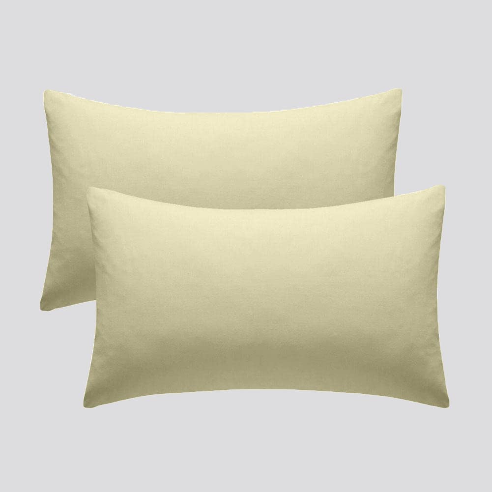 Fitted Bed Sheet 100% Egyptian Cotton 200 Thread Count Luxury Hotel Quality Fitted Sheet (Pair Of Pillowcase, Cream)
