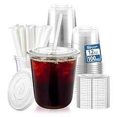 Clear with Lids and Straws
