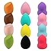 Professional Beauty Dry and wet makeup sponge，Beauty Foundation Blending Sponges, Flawless for Liquid, Cream, and Powder, Multi-colored Makeup Sponges-12 Pcs Set
