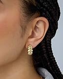 PAVOI 14K Yellow Gold Plated Bold Statement Hoop...