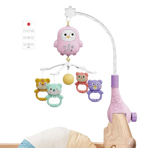Humdcdy ベビー用モバイル、バシネット用吊り下げ式ベビーベッドモバイル|幼児用ガラガラバシネットおもちゃ、ベッドルーム、リビングルーム、男の子、女の子、ベッドサイド保育園用の睡眠補助具