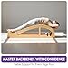 Iyengar Yoga Viparita Dandasana Bench – Wooden Back Bending Bench for Deep Stretching and Flexibility | Large Back Bender for Enhanced Support
