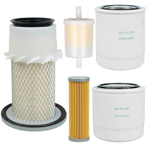 12581-43012 1T021-43560 15852-11082 HH660-36060(HHK20-36990) HH150-32094 Maintenance Filter Kit Suitable for Kubota G4200 G5200H G6200H with Hydraulic Fuel Primary Air Hydraulic Oil Filter