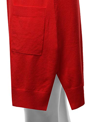 Image of STARJJ Womens Soft Stetchy Knit Longline Open Front Sweater Cardigan with Pockets (S-3X)