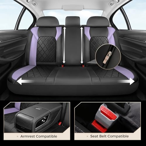 Image of Coverado Car Seat Covers, Seat Covers Full Set, 5 Seats Automotive Seat Cover, Mesh Breathable Seat Protectors, Universal Fit for Most Cars