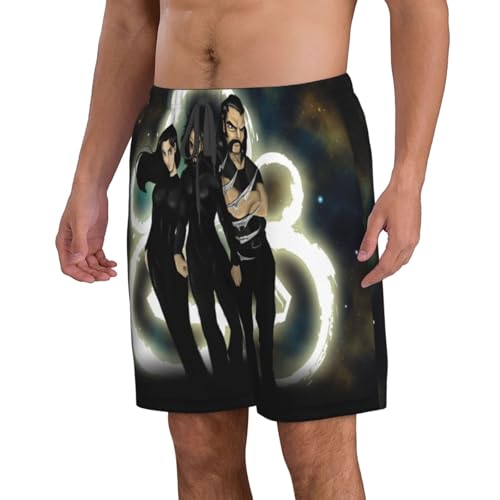 Coheed Music and Cambrias Men's Breathable Quick-Drying Beach Shorts, Suitable for Vacation, Leisure and Sports2