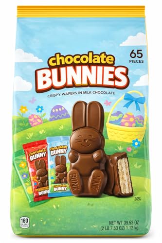 Bunnies Milk Chocolate Wafer Easter Candy 65 Individually Wrapped Bunny