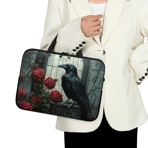 Funda para portátil Suobstales Raven Rose 17 pulg miniatura 3