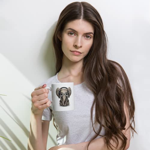 Image of Printed Coffee Funny Elephant Mug | Christmas | New Year - 350ml Capacity
