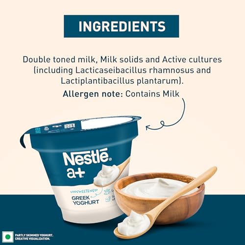 Image of Nestle a+ Greek Yoghurt - Unsweetened & Low Fat, 90g