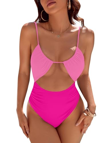 Image of Blooming Jelly Womens One Piece Swimsuit Tummy Control Bathing Suit Sexy Slimming Flattering Cute Cheeky High Cut Swimwear