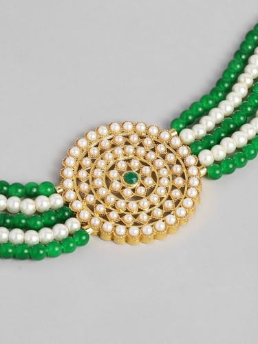 Juego de joyas verde antialérgico de latón y oro blanco DMZ-2079 7