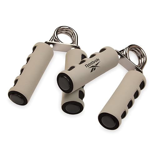 Image of Reebok 2-Pack Hand Grips, Spring Coiled Wrist, Fingers & Forearm Strength Trainer with Soft Foam Handles, Improves Grip Strength, Resistance Hand Gripper for Manual Exercises & Rehab