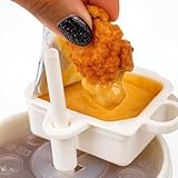 4 Pack Stay Saucy Dipping Sauce Holders for Car – Cup & Straw Mount Clips for Stanley Tumblers – French Fry & Nugget Condiment Clip – Ketchup & Ranch | Made in USA