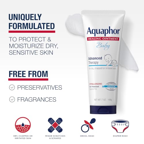 Aquaphor Baby Advanced Therapy Healing Ointment Skin Protectant 7 Ounce Tube - Image 3