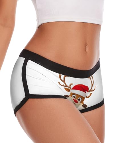 Image of Aueyan Womens Boyshorts Panties Stretchy Boxer Briefs Novelty Lounge Sleep Shorts
