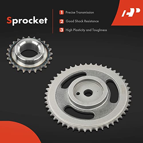 A-Premium Engine Timing Chain Kit W/Damper & Tensioner & Sprocket [Fits Ohv 4Cyl 2.5L] Compatible With Dodge Dakota 96-02 & Eagle Premier & Jeep Cherokee, Comanche, Scrambler, Wagoneer, Wrangler, Cj7 #TOP3