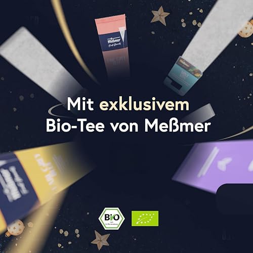 Premium Bio Adventskalender 2024 für 2 & Paare - Mit Meßmer Tee - Geeignet für Teekanne - 48 Portionen - Rainforest...
