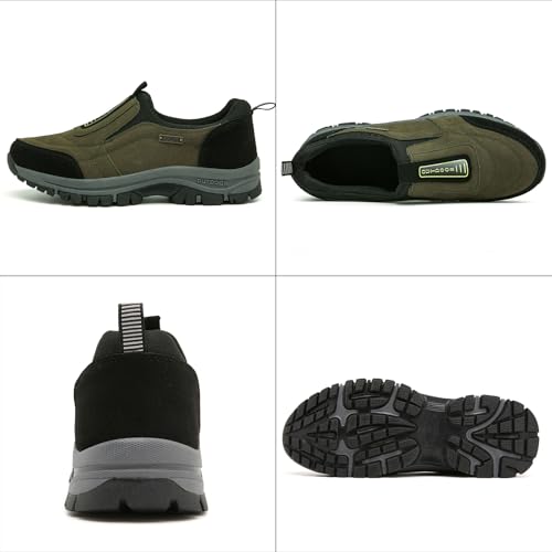 Men's Waterproof Hiking Shoes Slip-On Orthopedic Walking Shoes for Men Outdoor Casual Comfortable Lightweight Walking Loafers2
