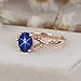 YDD 1.5ct Oval Cut Linde Star Sapphire Engagement Rings for Women Blue Star Sapphire Engagement Rings for Women 10K 14K 18K White Yellow Rose Gold Leaf Blue Star Sapphire Ring