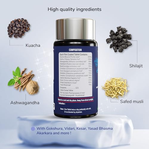 A R Ayurveda Max Man Tablets for Men | Ayurvedic Medicine - For Stamina, Muscle Growth, Immunity & Overall Wellbeing | Max Man Tablet with Ashwagandha, Gokshura & Safed Musli (Pack of 1) 30 Tab