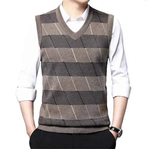 Men's V-Neck Sleeveless Vest - Business Knitwear Knitted Waistcoat, Sweater Cardigan, And Tank Top Versatile2