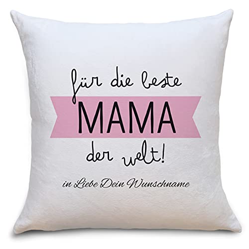 Beste Mama der Welt Flauschiges Kissen mit Motiv